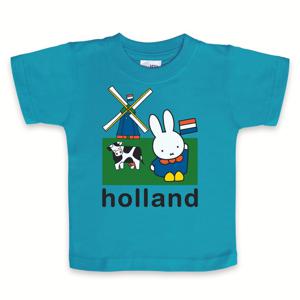 Nijntje t-shirt - Holland - blauw - baby shirt - katoen - Nijntje babykleding shirtje