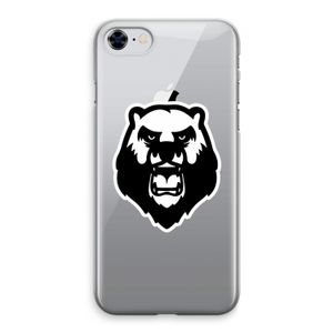 Angry Bear (white): iPhone 8 Transparant Hoesje