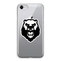 Angry Bear (white): iPhone 8 Transparant Hoesje Angry Bear (white): iPhone 8 Transparant Hoesje