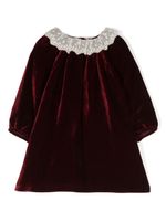 Bonpoint robe Flavili en velours - Rouge