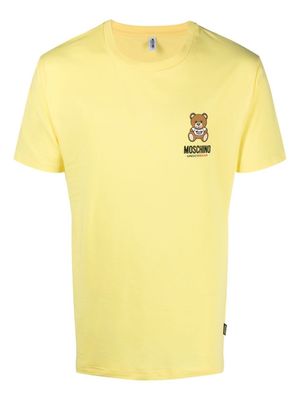 Moschino t-shirt en coton à logo imprimé - Jaune