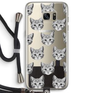 Kitten: Samsung Galaxy S7 Edge Transparant Hoesje met koord