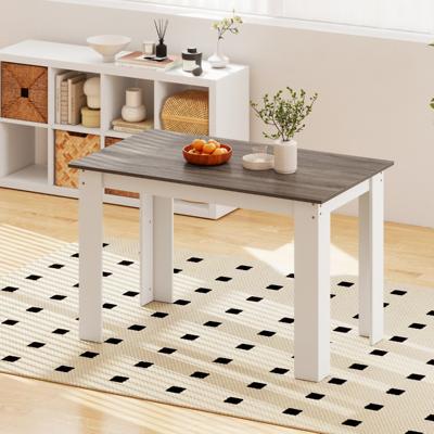120 cm Eettafel voor 4-6 Personen Hout Rechthoekige Tafel Grote Eettafel Moderne Keukentafel Wit