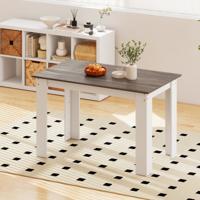 120 cm Eettafel voor 4-6 Personen Hout Rechthoekige Tafel Grote Eettafel Moderne Keukentafel Wit