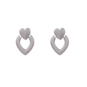 Day&Eve Bungelende Oorbellen Heart Zilver