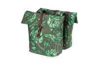 Basil ever-green dubbele fietstas, gerecycled pet, waterkerende vouwsluiting, vegan leather, 28-32l, thyme groen Basil ever-green dubbele fietstas, gerecycled pet, waterkerende vouwsluiting, vegan leather, 28-32l, thyme groen