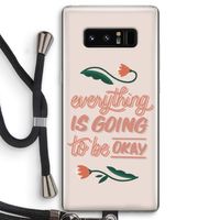 Optimistic flower girl: Samsung Galaxy Note 8 Transparant Hoesje met koord