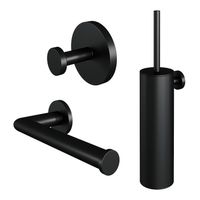 Toiletaccessoire Set Brauer Black 3-in-1 met PVD coating Mat Zwart - thumbnail