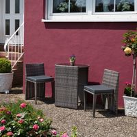 tectake wicker tuinset Bistroset - Hamburg - diverse kleuren - natuur – 403769 - thumbnail