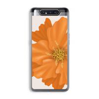 Orange Ellila flower: Samsung Galaxy A80 Transparant Hoesje