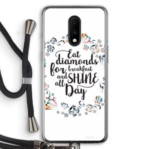 Diamonds: OnePlus 7 Transparant Hoesje met koord