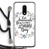 Diamonds: OnePlus 7 Transparant Hoesje met koord