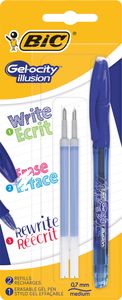 Bic roller Gel-ocity Illusion, blauw, blister met 1 stuk en 2 vullingen