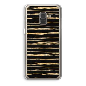 Gouden strepen: Samsung Galaxy A8 (2018) Transparant Hoesje