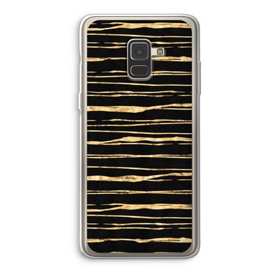 Gouden strepen: Samsung Galaxy A8 (2018) Transparant Hoesje