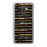 Gouden strepen: Samsung Galaxy A8 (2018) Transparant Hoesje
