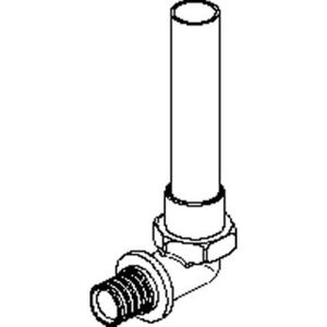 Rehau Rautitan LX knie overgang 16 CU 12/150 haaks blank 11681811001