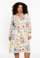Yoek Lange blouse TROPICANA | Beige | Maat 42/44