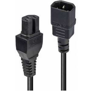 Lindy 30314 electriciteitssnoer Zwart 2 m C14 stekker C15 stekker