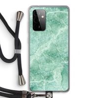 Groen marmer: Samsung Galaxy A72 5G Transparant Hoesje met koord