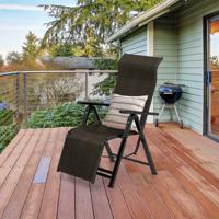 2 Opklapbare Rotan Stoelen Draagbare Fauteuil Stoelen met Brede Armen Bruin