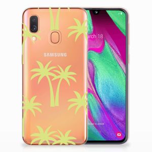 Samsung Galaxy A40 TPU Case Palmtrees