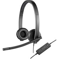 Logitech H570e On Ear headset Computer Kabel Stereo Zwart Ruisonderdrukking (microfoon), Noise Cancelling Volumeregeling, Microfoon uitschakelbaar (mute)