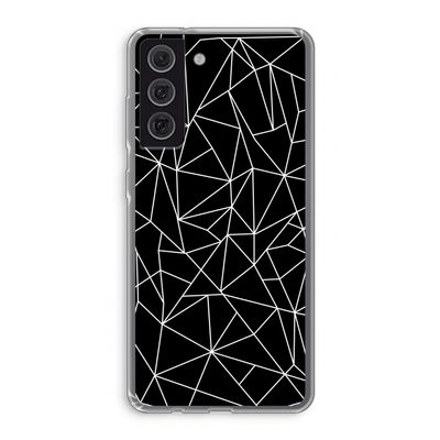 Geometrische lijnen wit: Samsung Galaxy S21 FE Transparant Hoesje