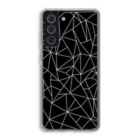 Geometrische lijnen wit: Samsung Galaxy S21 FE Transparant Hoesje
