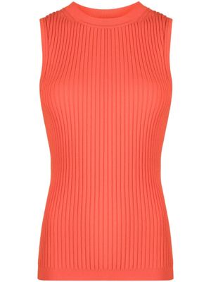 3.1 Phillip Lim haut sans manches à design nervuré - Rouge