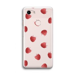 Framboosjes: Google Pixel 3 Transparant Hoesje