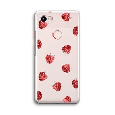 Framboosjes: Google Pixel 3 Transparant Hoesje