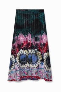 Lange rok van viscose met lurex - GREEN - 46