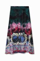 Lange rok van viscose met lurex - GREEN - 46