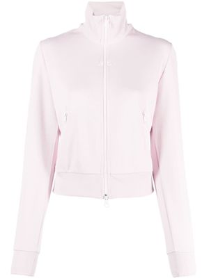 Courrèges sweat zippé à col montant - Rose