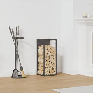 Brandhoutrek 25x25x60 cm koudgewalst staal zwart