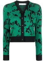 Proenza Schouler White Label cardigan à fleurs en intarsia - Vert