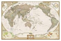 Wereldkaart 20327 Politiek & antiek, pacific centered, 117 x 78 cm | National Geographic Wereldkaart 20327 Politiek & antiek, pacific centered, 117 x 78 cm | National Geographic