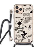 Good vibes: iPhone 11 Pro Transparant Hoesje met koord