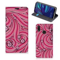 Huawei Y7 hoesje Y7 Pro (2019) Bookcase Swirl Pink