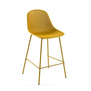 Kave Home Barkruk 'Quinby' (zithoogte 75cm), kleur Geel