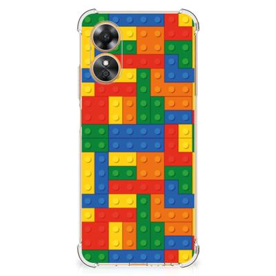 OPPO A17 Doorzichtige Silicone Hoesje Blokken OPPO A17 Doorzichtige Silicone Hoesje Blokken