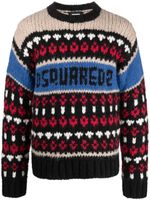 DSQUARED2 pull à empiècements en crochet - Noir