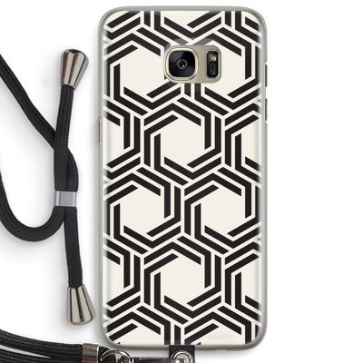 Geometrisch patroon: Samsung Galaxy S7 Edge Transparant Hoesje met koord