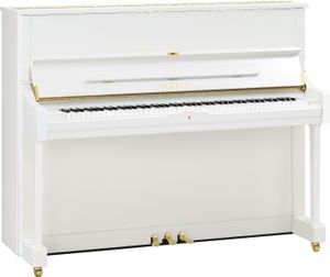 Yamaha U1 Q  PWH messing piano (wit hoogglans)