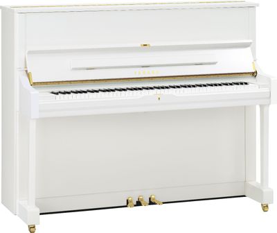 Yamaha U1 Q PWH messing piano (wit hoogglans)