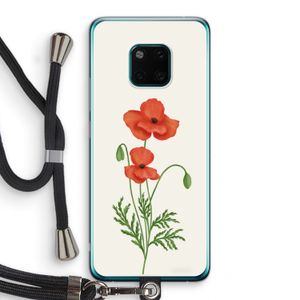 Red poppy: Huawei Mate 20 Pro Transparant Hoesje met koord