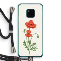 Red poppy: Huawei Mate 20 Pro Transparant Hoesje met koord