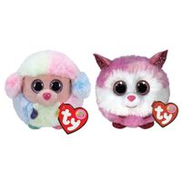 Ty - Knuffel - Teeny Puffies - Rainbow Poodle & Princess Husky