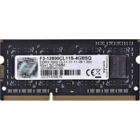 G.Skill 4GB DDR3-1600 SQ Werkgeheugenmodule voor laptop DDR3 4 GB 1 x 4 GB 1600 MHz F3-12800CL11S-4GBSQ